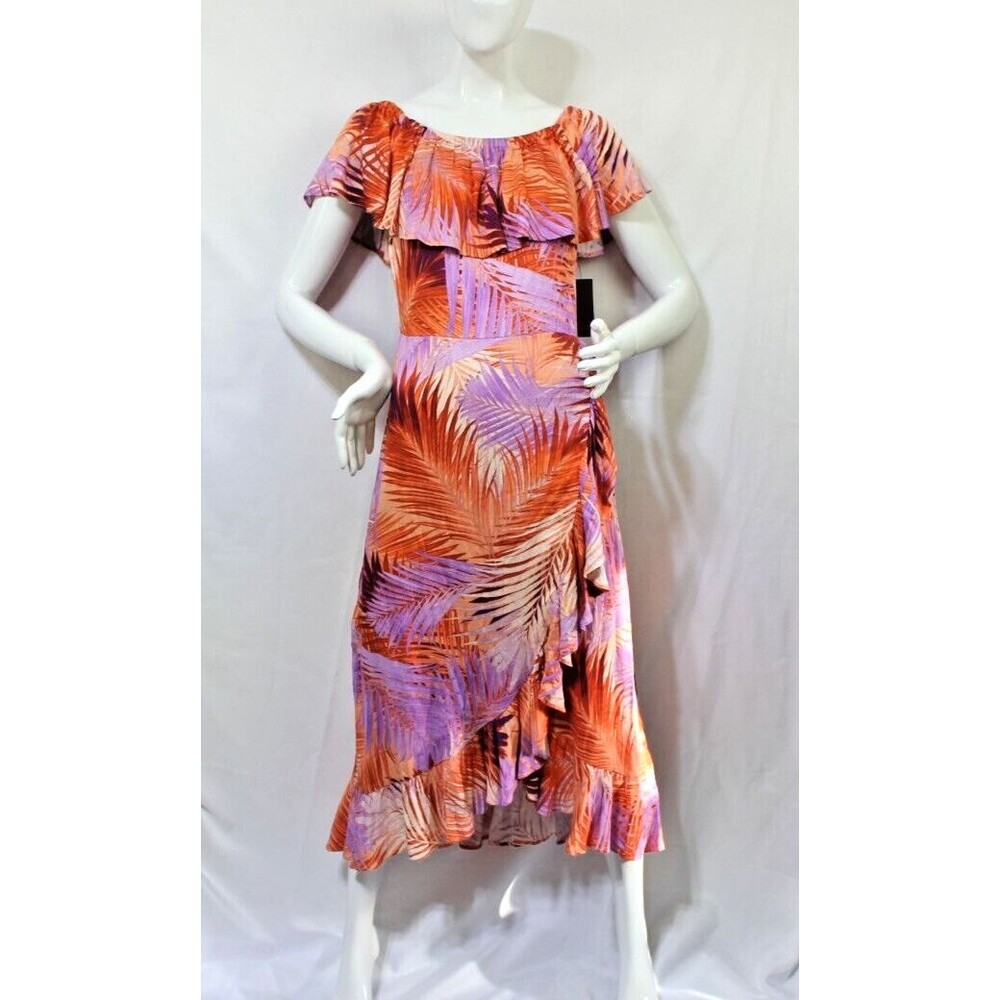 New Bold Elements Womens Sleeveless Multi Fronds Sundress Size Small MSRP $84